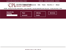 Tablet Screenshot of cheshirelibrary.com